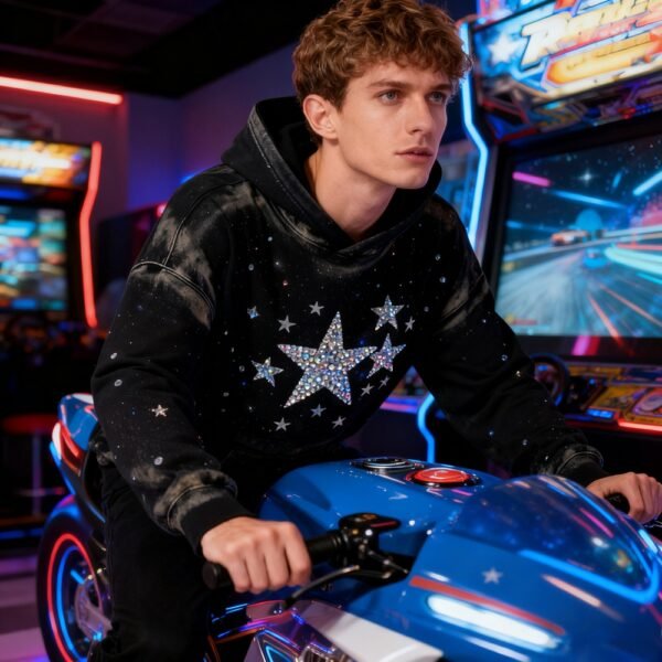 Custom Starfield Rhinestone Panel Pullover Hoodie - Style 2E0F27 - product detail view 10 Custom Starfield Rhinestone Panel Pullover Hoodie - Style 2E0F27 - product detail view 10
