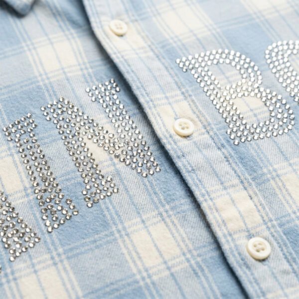 Custom Rhinestone Plaid Drawcord Shorts - Style 61AD6F Custom Rhinestone Plaid Drawcord Shorts - Style 61AD6F