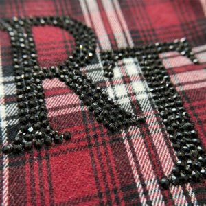Custom Plaid Rhinestone Nap-Cut Shorts | - Style 2DB9AA
