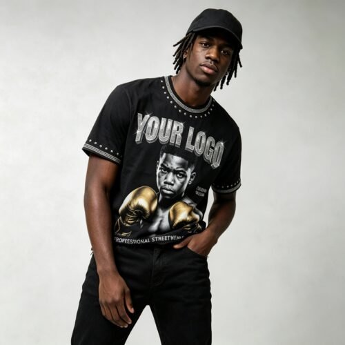 Custom Vintage Graphic Rivet T-Shirt - Style 070749