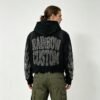 Custom Cropped Rhinestone Skull Raw-Edge Pullover Hoodie - Style 92B928 - product detail view 3