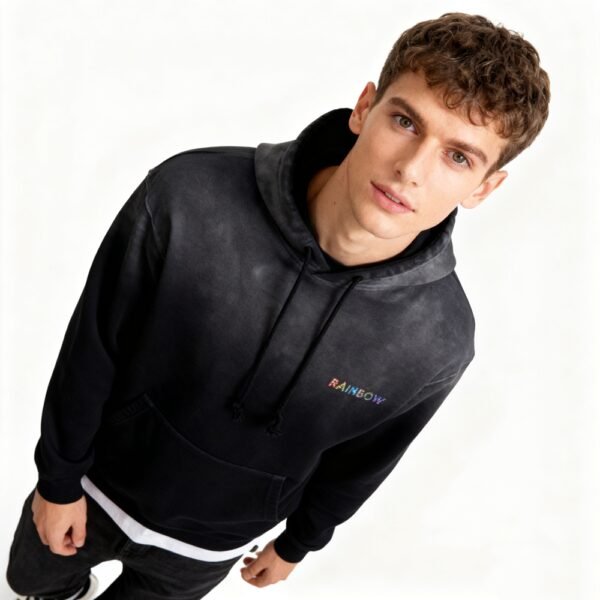 Custom Rhinestone Spray Hooded Pullover Hoodie - Style 8988CA - product detail view 3 Custom Rhinestone Spray Hooded Pullover Hoodie - Style 8988CA - product detail view 3