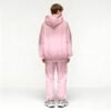 Man wearing a pink ombre hoodie and sweatpants set