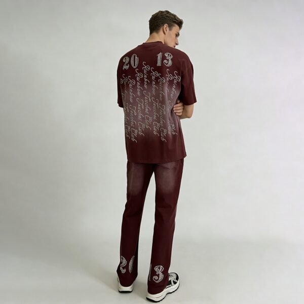 Custom Rhinestone Graphic Sweatpants Set - Style A05FEE Custom Rhinestone Graphic Sweatpants Set - Style A05FEE