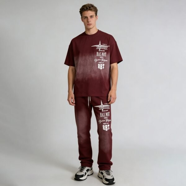 Custom Rhinestone Graphic Sweatpants Set - Style A05FEE - product detail view 4 Custom Rhinestone Graphic Sweatpants Set - Style A05FEE - product detail view 4