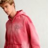 Custom Washed Rhinestone Zip Hoodie | - Style FC78E8 - product detail view 2