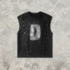 Custom Rhinestone Webbing Sleeveless Tank Top - Style AD59C4