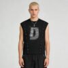 Custom Rhinestone Webbing Sleeveless Tank Top - Style AD59C4 - product detail view 3