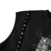 Custom Rhinestone Webbing Sleeveless Tank Top - Style AD59C4 - product detail view 8