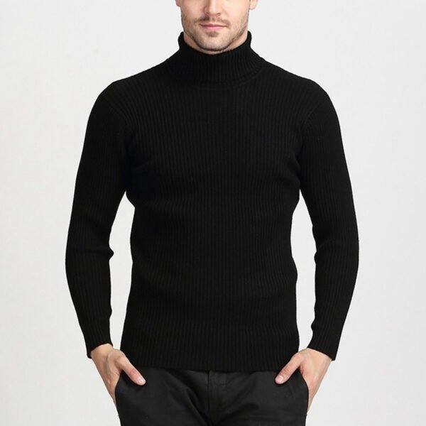 Custom Ribbed Turtleneck Knit Pullover - Style FFA755 - product detail view 2 Custom Ribbed Turtleneck Knit Pullover - Style FFA755 - product detail view 2