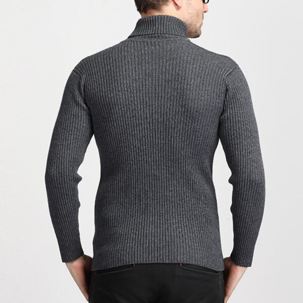 Custom Ribbed Turtleneck Knit Pullover - Style FFA755 - product detail view 3 Custom Ribbed Turtleneck Knit Pullover - Style FFA755 - product detail view 3