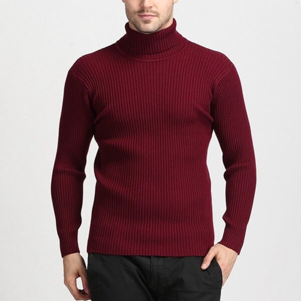 Custom Ribbed Turtleneck Knit Pullover - Style FFA755 - product detail view 4 Custom Ribbed Turtleneck Knit Pullover - Style FFA755 - product detail view 4