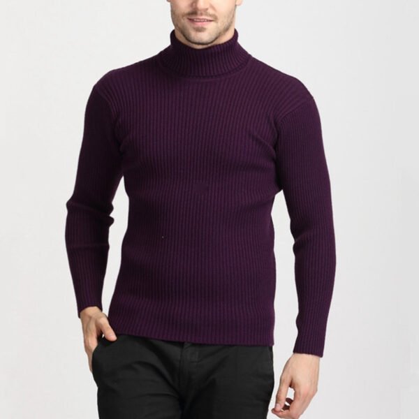 Custom Ribbed Turtleneck Knit Pullover - Style FFA755 - product detail view 5 Custom Ribbed Turtleneck Knit Pullover - Style FFA755 - product detail view 5
