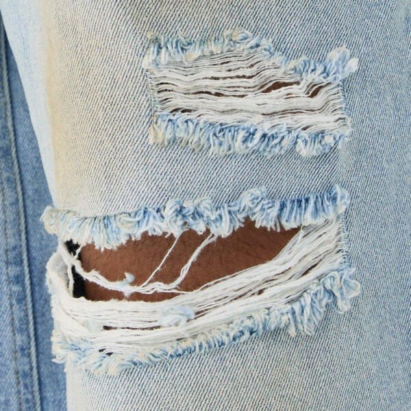 Custom Graffiti Ripped Washed Denim Shorts - Style C7EF89 - product detail view 9 Custom Graffiti Ripped Washed Denim Shorts - Style C7EF89 - product detail view 9
