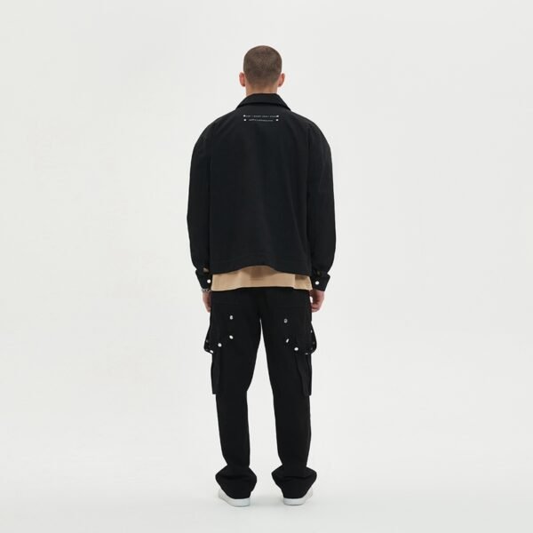 Custom Rivet Detail Twill Streetwear Jacket - Style BEFFD1 - product detail view 3 Custom Rivet Detail Twill Streetwear Jacket - Style BEFFD1 - product detail view 3