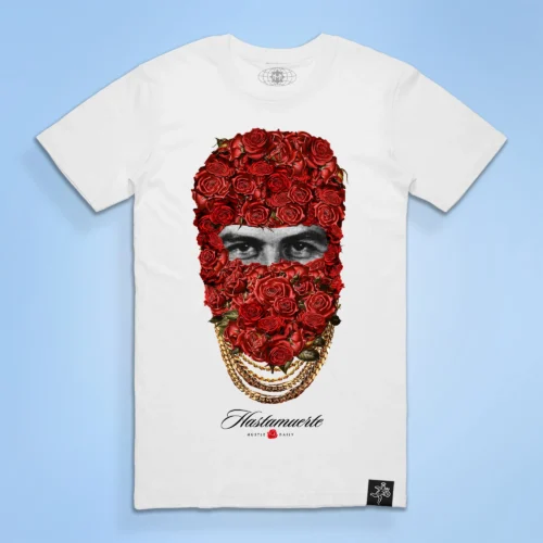 Custom Rose Mask Graphic T-Shirt VWT-749E - Style 749EC6 Custom Rose Mask Graphic T-Shirt VWT-749E - Style 749EC6