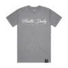 Custom Dusty Blue Script Graphic Sweatshirt | - Style 4313B9 - product detail view 2