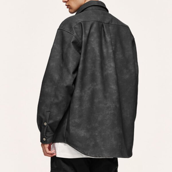 Custom Seam-Aligned Oversized Long-Sleeve Overshirt - Style 4B7B77 - product detail view 3 Custom Seam-Aligned Oversized Long-Sleeve Overshirt - Style 4B7B77 - product detail view 3