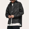 Custom Seam-Aligned Oversized Long-Sleeve Overshirt - Style 4B7B77 - product detail view 4 Custom Seam-Aligned Oversized Long-Sleeve Overshirt - Style 4B7B77 - product detail view 4
