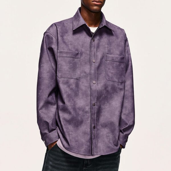 Custom Seam-Aligned Oversized Long-Sleeve Overshirt - Style 4B7B77 - product detail view 5 Custom Seam-Aligned Oversized Long-Sleeve Overshirt - Style 4B7B77 - product detail view 5