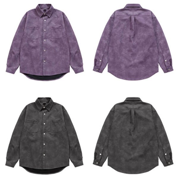 Custom Seam-Aligned Oversized Long-Sleeve Overshirt - Style 4B7B77 - product detail view 6 Custom Seam-Aligned Oversized Long-Sleeve Overshirt - Style 4B7B77 - product detail view 6