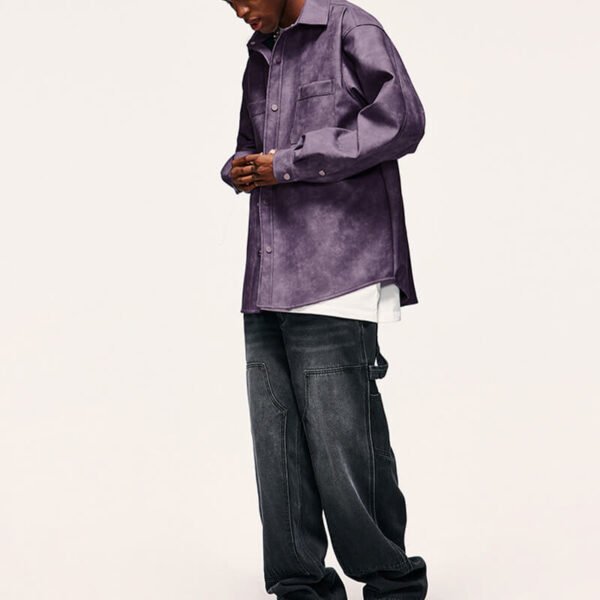 Custom Seam-Aligned Oversized Long-Sleeve Overshirt - Style 4B7B77 - product detail view 9 Custom Seam-Aligned Oversized Long-Sleeve Overshirt - Style 4B7B77 - product detail view 9