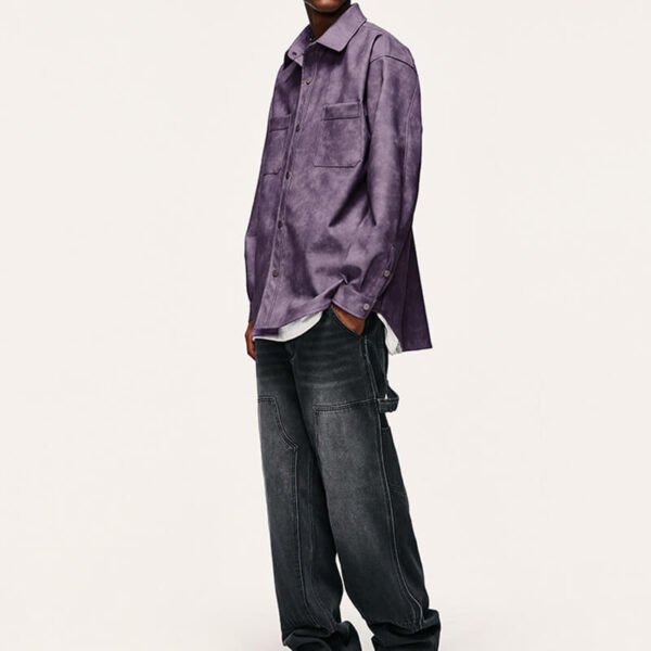 Custom Seam-Aligned Oversized Long-Sleeve Overshirt - Style 4B7B77 - product detail view 12 Custom Seam-Aligned Oversized Long-Sleeve Overshirt - Style 4B7B77 - product detail view 12