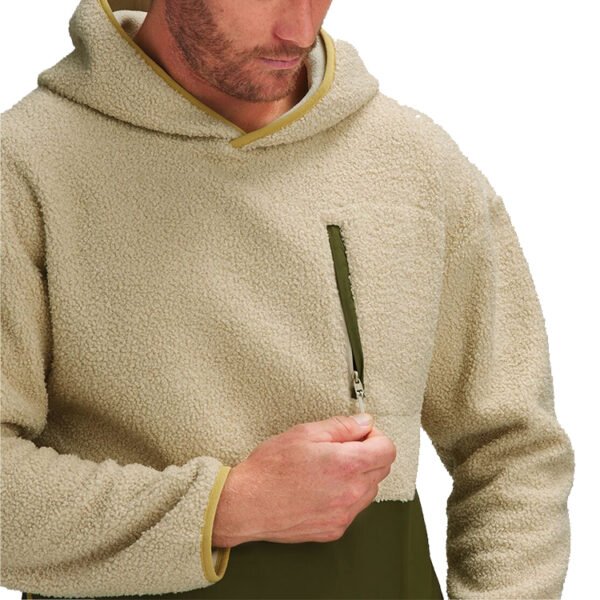 Custom Two-Tone Sherpa Pullover Hoodie - Style F22179 - product detail view 3 Custom Two-Tone Sherpa Pullover Hoodie - Style F22179 - product detail view 3