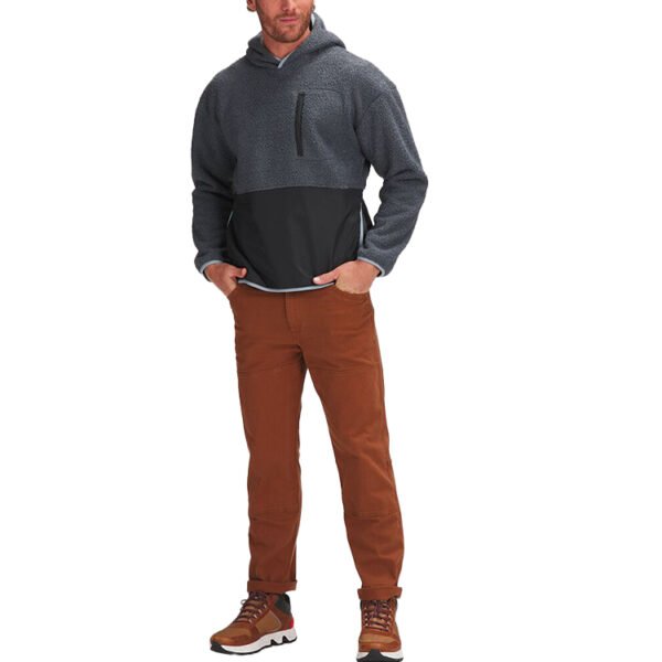 Custom Two-Tone Sherpa Pullover Hoodie - Style F22179 - product detail view 5 Custom Two-Tone Sherpa Pullover Hoodie - Style F22179 - product detail view 5