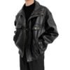 Custom Short Leather-Look Bomber Jacket - 7864827 - Style FE2896 - product detail view 3 Custom Short Leather-Look Bomber Jacket - 7864827 - Style FE2896 - product detail view 3