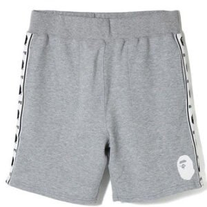 Custom Heather Grey Side-Tape Knit Shorts - Style C84FAF