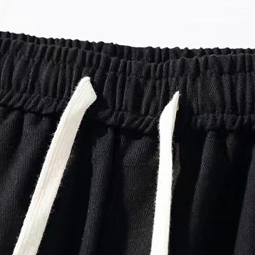 Custom Drawstring Side-Zip Jogger Sweatpants - Style 4184C3 Black jogger sweatpants with drawstring and side zip detail