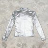 Custom Silver Foil Silicone Mock Neck T-Shirt - Style 2D5309 - product detail view 2