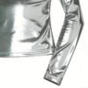 Custom Silver Foil Silicone Mock Neck T-Shirt - Style 2D5309 - product detail view 7