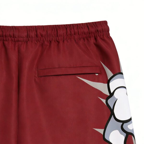 Custom Skeleton Graphic Drawcord Streetwear Shorts - Style B4BEF2 - product detail view 2 Custom Skeleton Graphic Drawcord Streetwear Shorts - Style B4BEF2 - product detail view 2