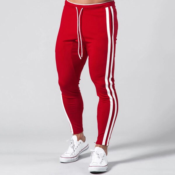 Custom Skinny Side-Stripe Track Pants - Style 6F37D9 - product detail view 2