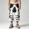 Custom Skull Graphic Cropped Sweatpants - Style E742CE - product detail view 7