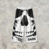 Custom Skull Graphic Cropped Sweatpants - Style E742CE - product detail view 8