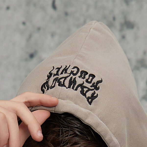 Custom Skull Graphic Heavyweight Pullover Hoodie - Style 744880 - product detail view 9