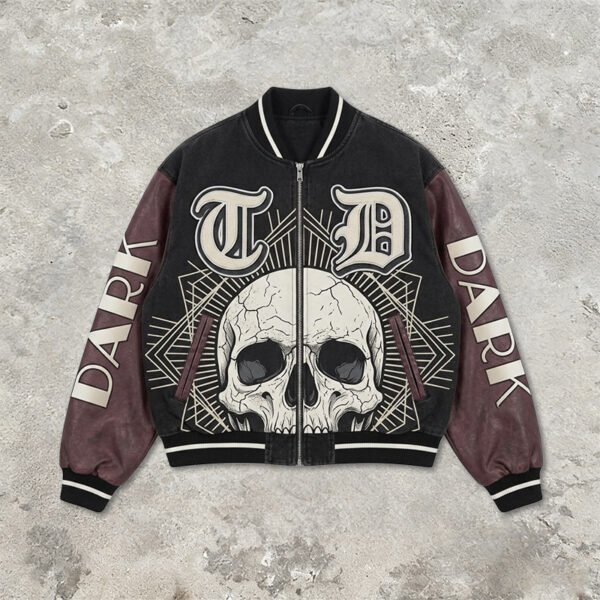 Custom Gothic Skull Patchwork Varsity Jacket 8632026 - Style 88F164 Custom Gothic Skull Patchwork Varsity Jacket 8632026 - Style 88F164