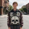 Custom Gothic Skull Patchwork Varsity Jacket 8632026 - Style 88F164 - product detail view 3 Custom Gothic Skull Patchwork Varsity Jacket 8632026 - Style 88F164 - product detail view 3
