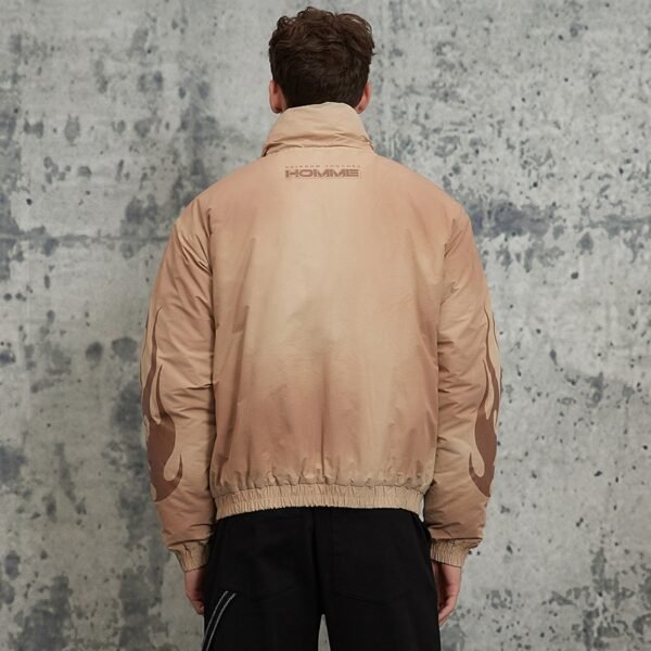 Custom Sun-Faded Sleeve Patch Puffer Jacket - Style E3E1DA - product detail view 5