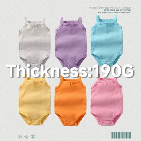 Custom Sleeveless Baby Rib-Knit Onesie - Style D9EBCF - product detail view 3