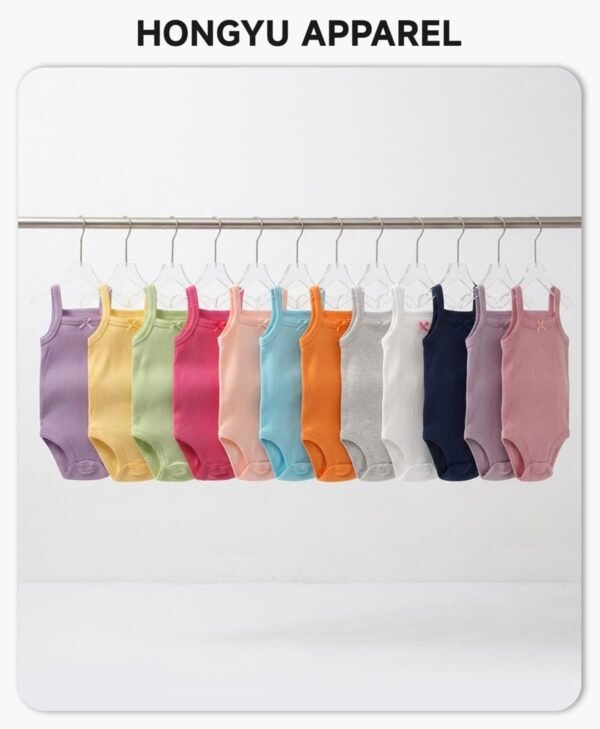 Custom Sleeveless Baby Rib-Knit Onesie - Style D9EBCF - product detail view 4