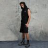 Custom Sleeveless Hooded Sweatshirt and Shorts Set - Style 914898 - product detail view 6