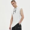 Custom Sleeveless Drawcord Muscle-Fit Hoodie - Style F0C775 - product detail view 5