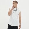 Custom Sleeveless Drawcord Muscle-Fit Hoodie - Style F0C775 - product detail view 6