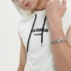 Custom Sleeveless Drawcord Muscle-Fit Hoodie - Style F0C775 - product detail view 7