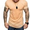 Custom Men's Slim-Fit Round-Neck Hem-Zip T-Shirt - Style 8DA5EF - product detail view 2 Custom Men's Slim-Fit Round-Neck Hem-Zip T-Shirt - Style 8DA5EF - product detail view 2