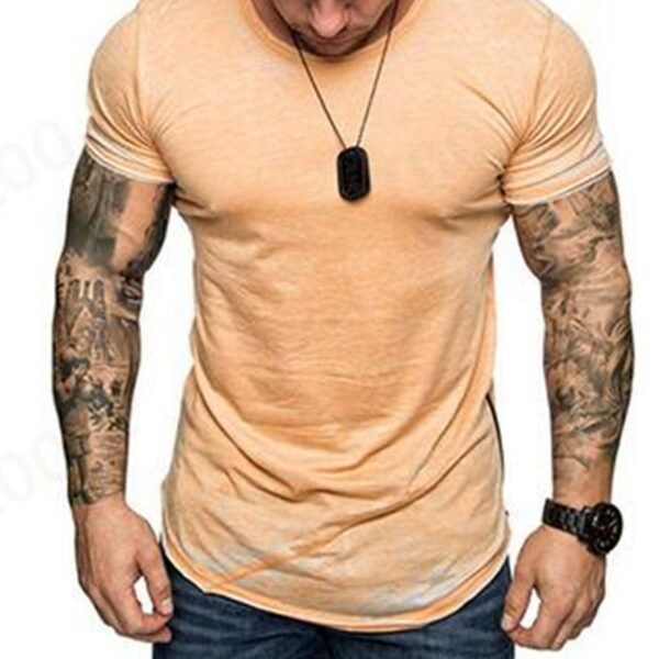 Custom Men's Slim-Fit Round-Neck Hem-Zip T-Shirt - Style 8DA5EF - product detail view 7 Custom Men's Slim-Fit Round-Neck Hem-Zip T-Shirt - Style 8DA5EF - product detail view 7